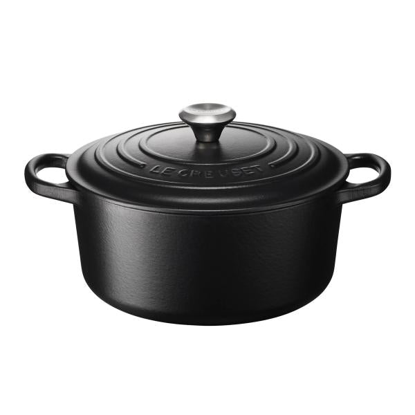 グローバルパッケージ シグニチャー ココット・ロンド 22cm マットブラック／LE CREUSET（ル・クルーゼ）