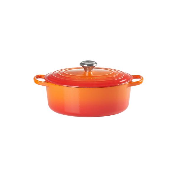 グローバルパッケージ シグニチャー ココット・オーバル 27cm オレンジ／LE CREUSET（ル・クルーゼ）