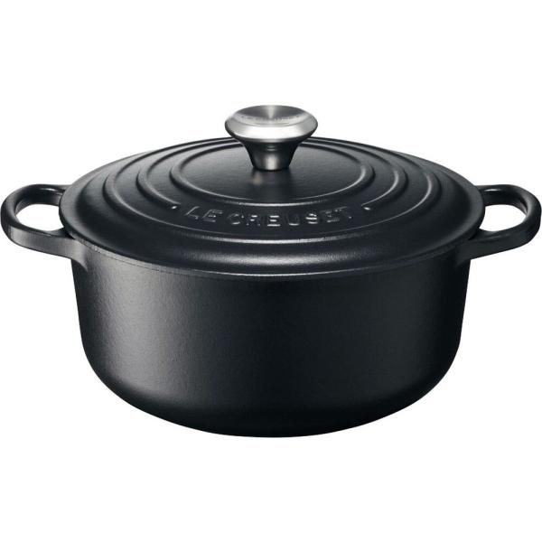 グローバルパッケージ シグニチャー ココット・ロンド 16cm マットブラック／LE CREUSET（ル・クルーゼ）