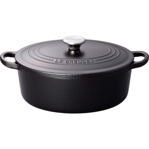 グローバルパッケージ シグニチャー ココット・オーバル 25cm マットブラック／LE CREUSET（ル・クルーゼ）