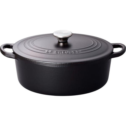 グローバルパッケージ シグニチャー ココット・オーバル 25cm マットブラック／LE CREUSET（ル・クルーゼ）