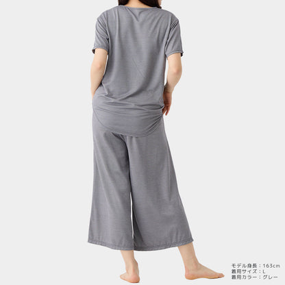 コンフォートクール ショートスリーブ ガウチョパンツ 上下セット レディース