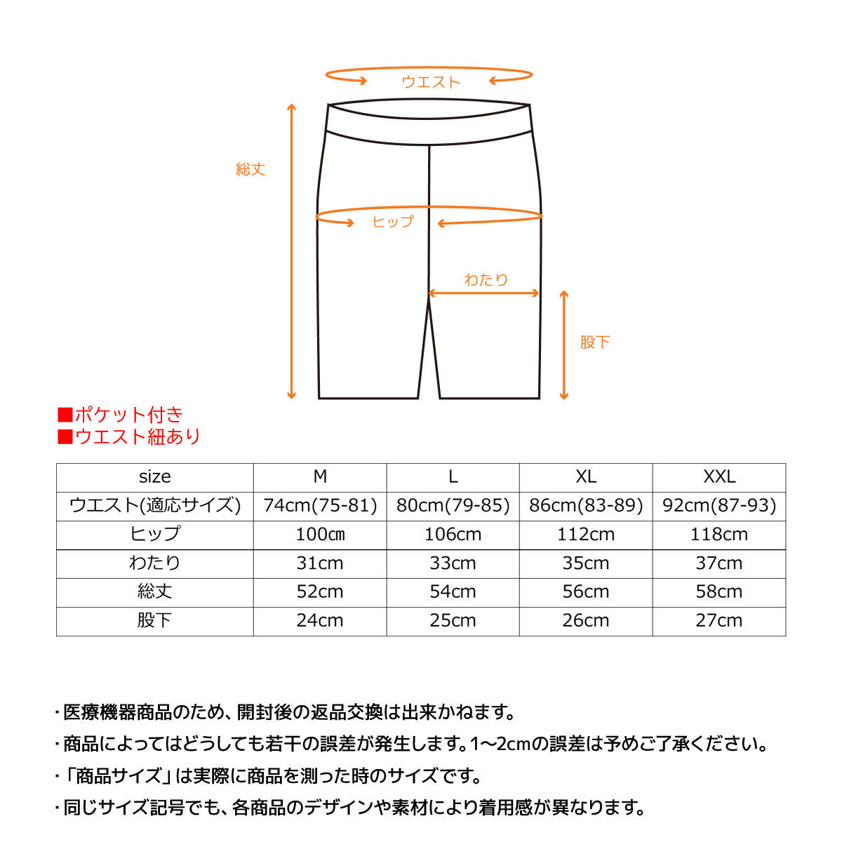 スタンダードドライ＋ 【一般医療機器】 ハーフパンツ メンズ