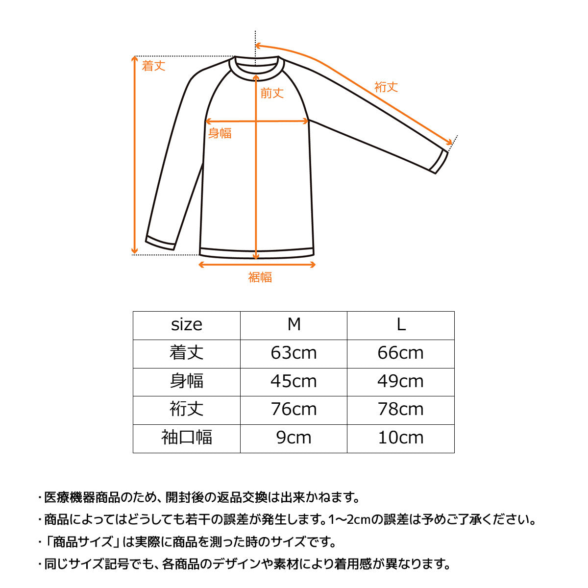 リチャージ＋ 【一般医療機器】ロングスリーブ レディース