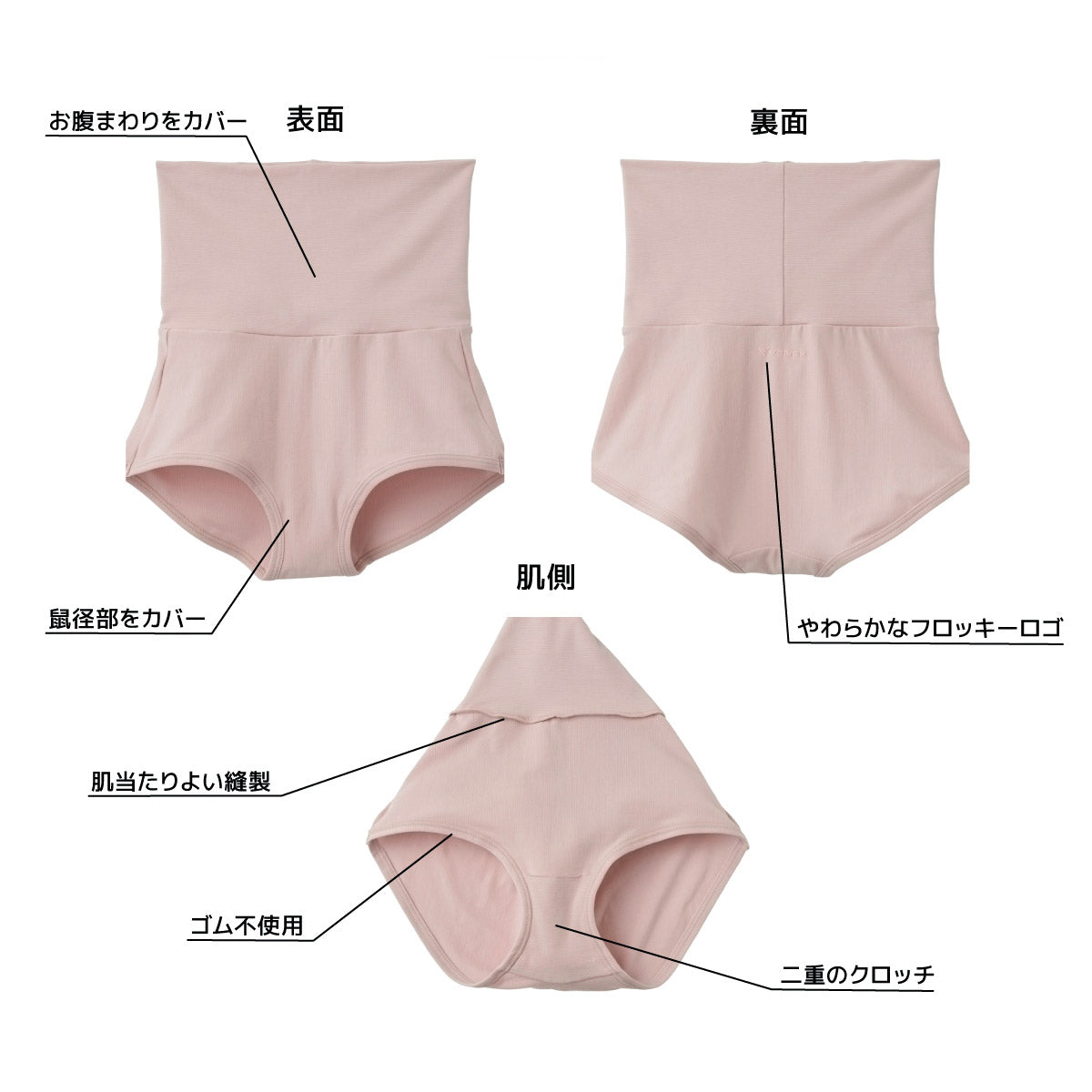 ゴムなしボディショーツ