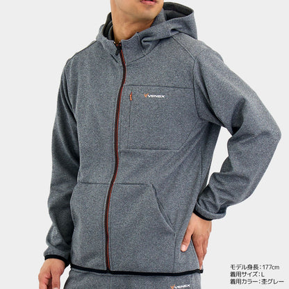リカバリームーヴ ジップアップフードジャケット メンズ