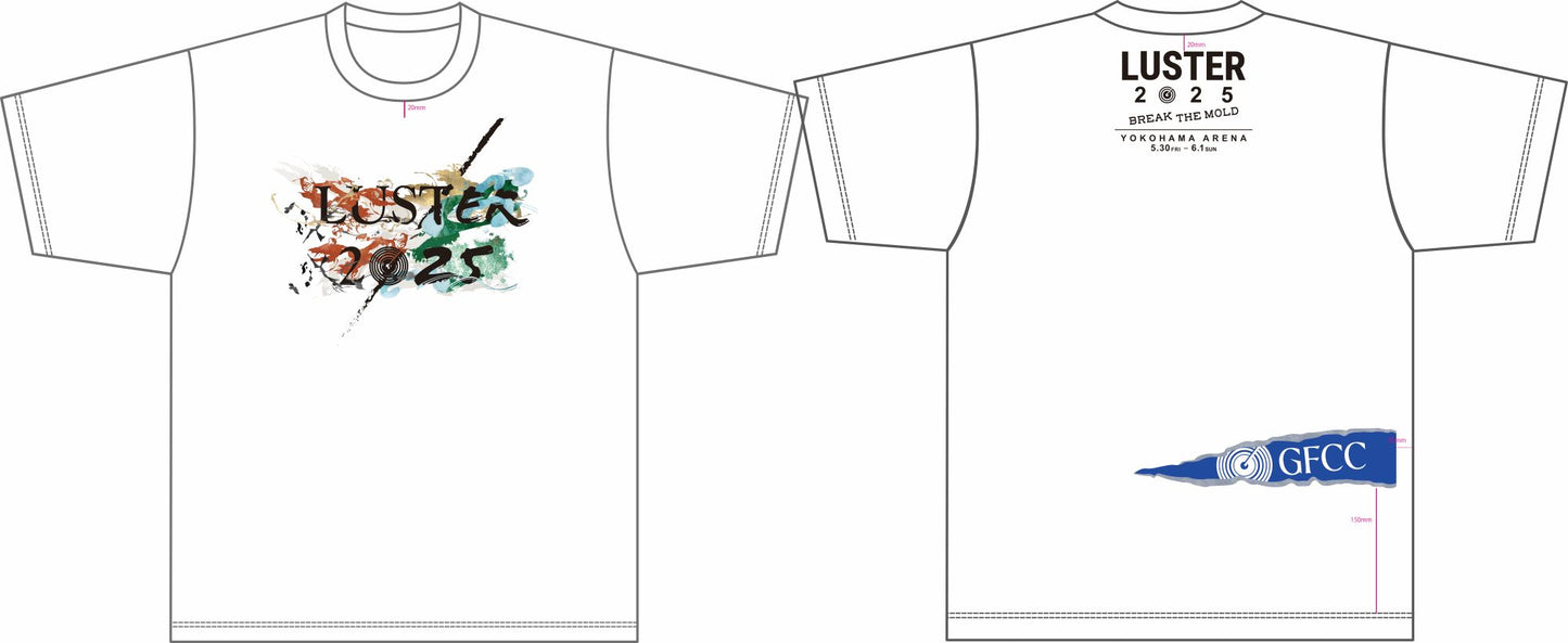 【BtoB】GFCC_ドライTシャツ（メッシュ）_LUSTER2025／ホワイト