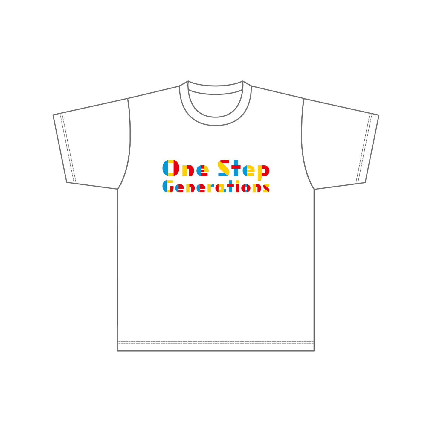 ドライTシャツ 胸元カラフルロゴ大