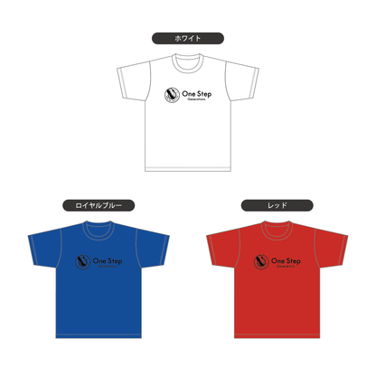 ドライTシャツ 胸元白黒ロゴ大