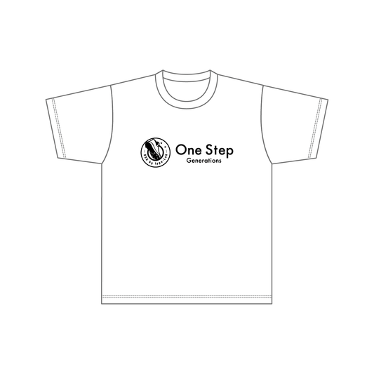 ドライTシャツ 胸元白黒ロゴ大