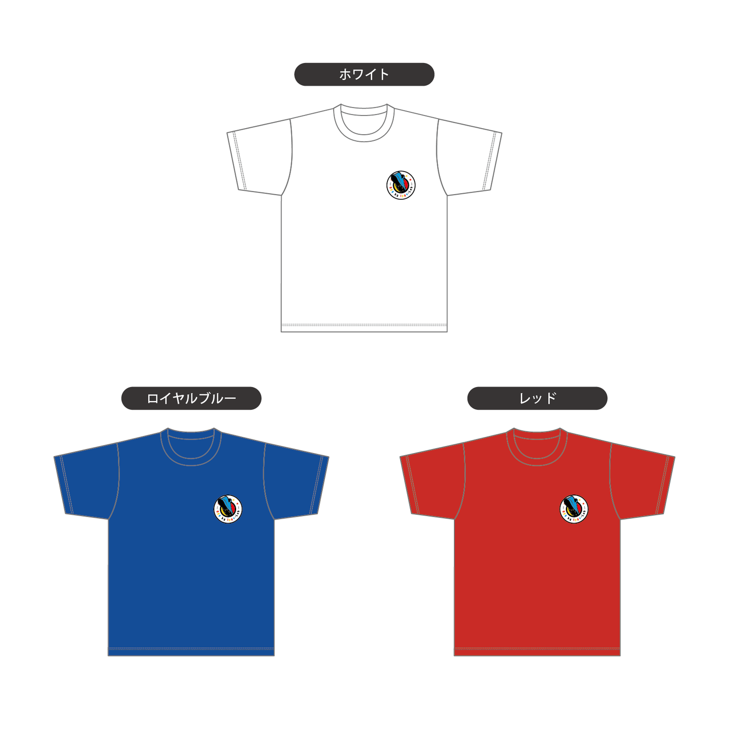 ドライTシャツ 胸ロゴ小