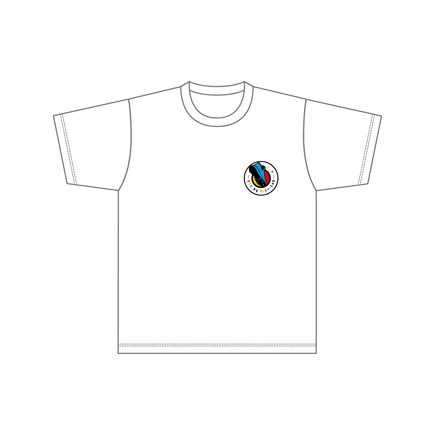 ドライTシャツ 胸ロゴ小
