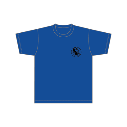 ドライTシャツ 胸元白黒ロゴ小