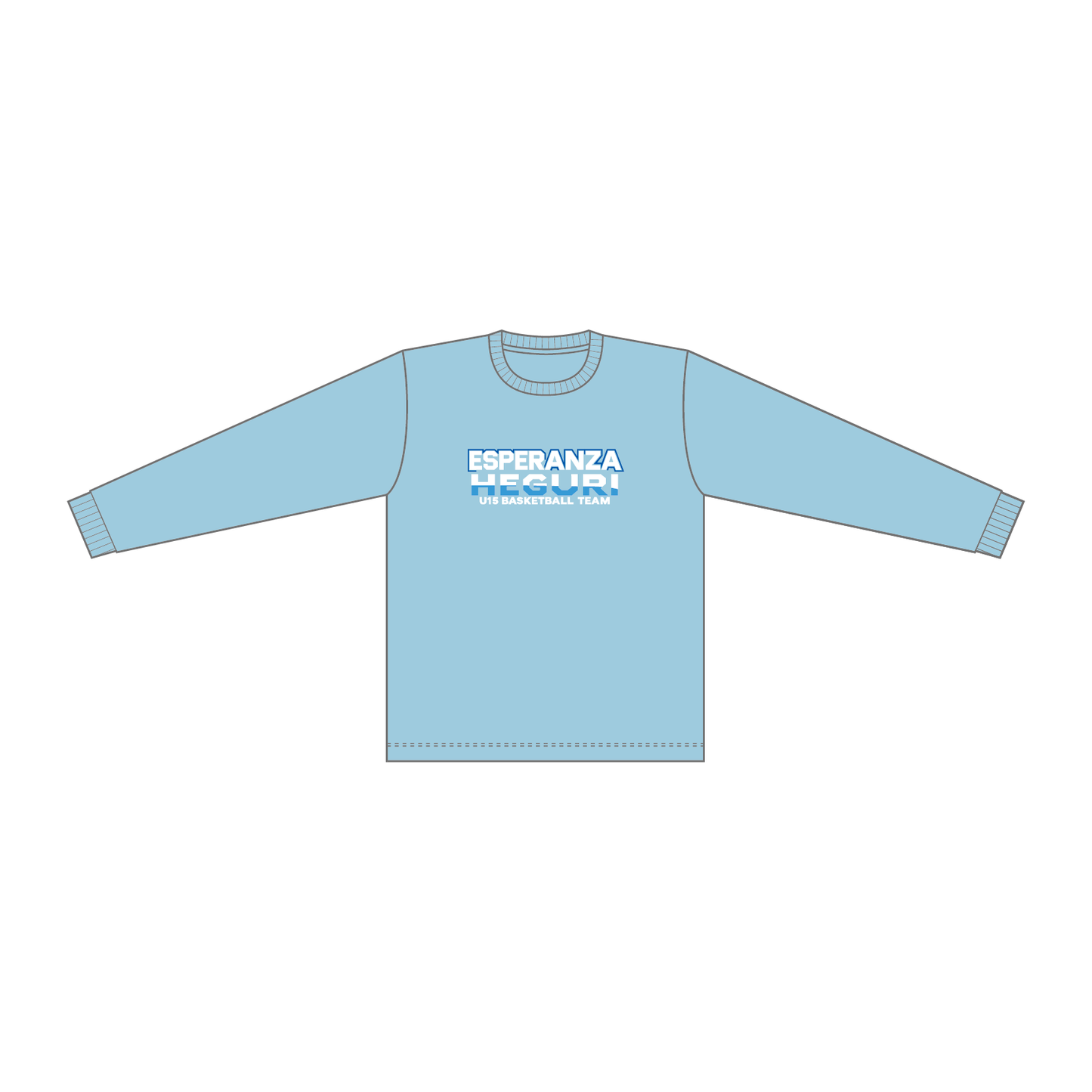 【BtoB】Esperanza HEGURI_ドライロングスリーブTシャツ(女子チーム用)／ライトブルー