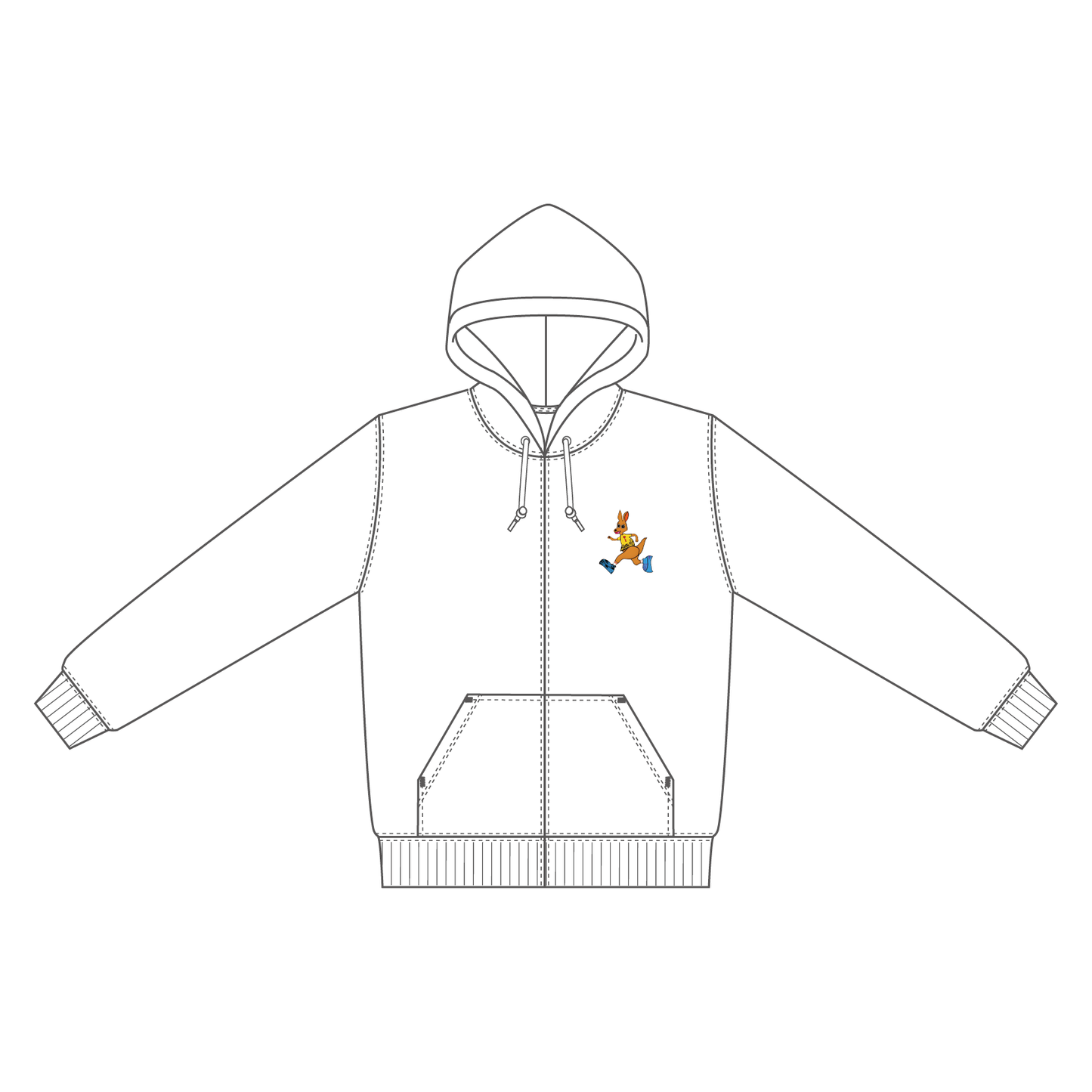 ILA ジップパーカー 胸ロゴ