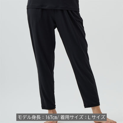 リフレッシュ 8分丈テーパードパンツ レディース