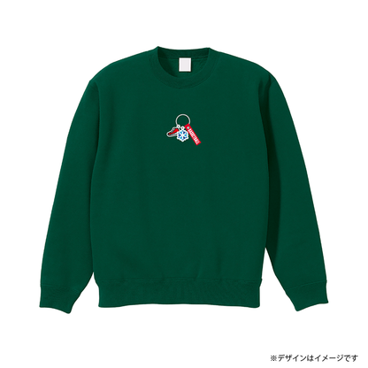 アクセサリープリント  裏起毛スウェット