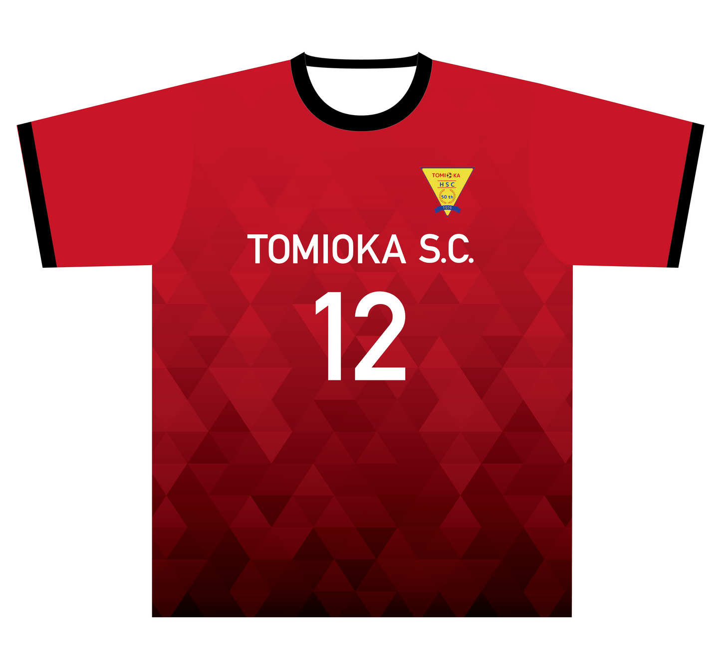 富岡SC 赤ユニフォーム シャツ