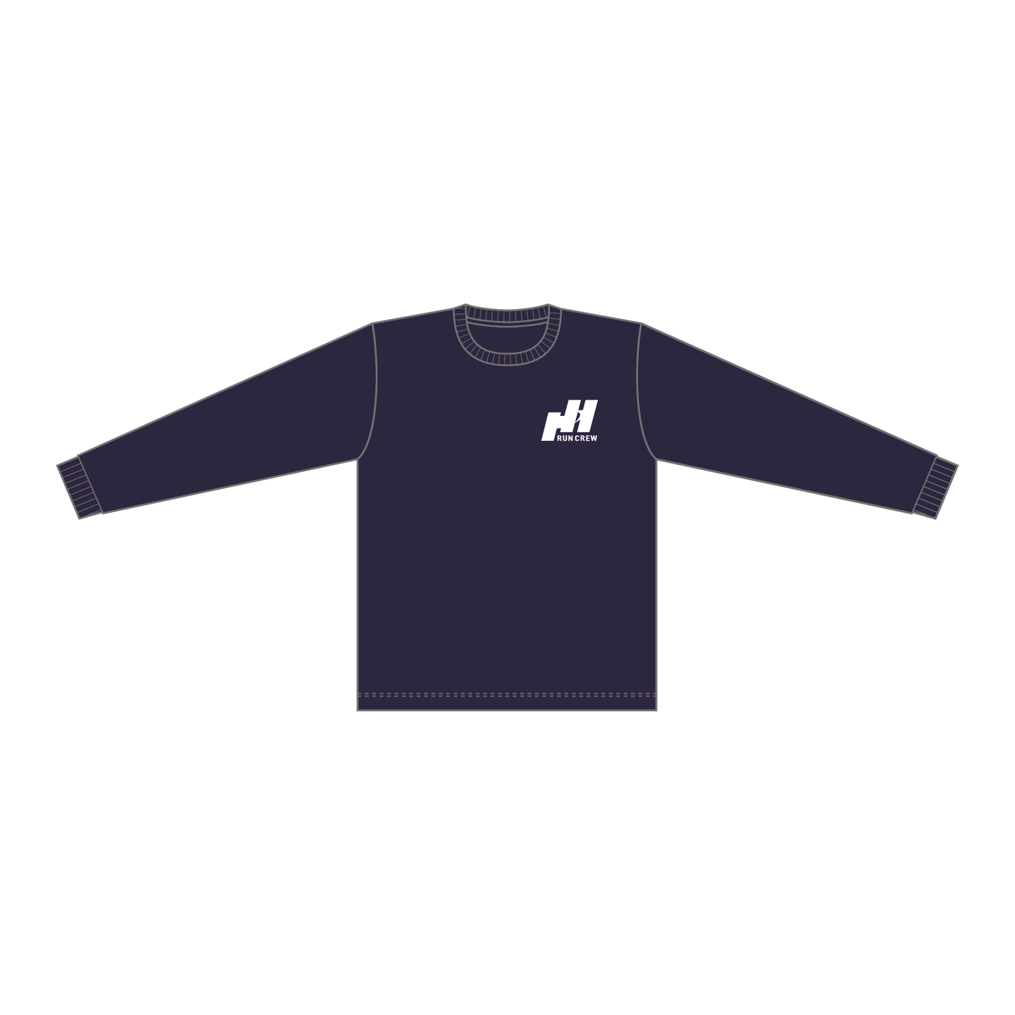 【BtoB】Hino_Hachi Run Crew_ドライ長袖Tシャツ