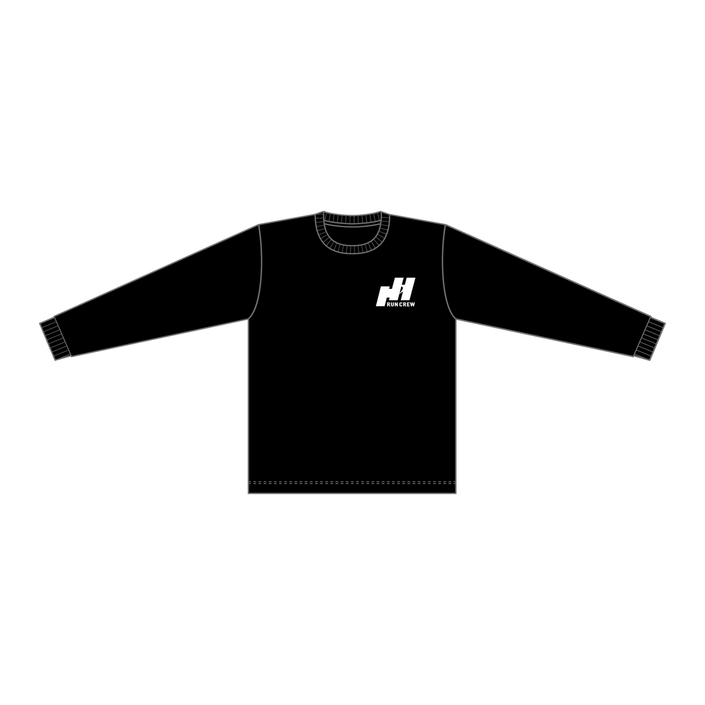 【BtoB】Hino_Hachi Run Crew_ドライ長袖Tシャツ