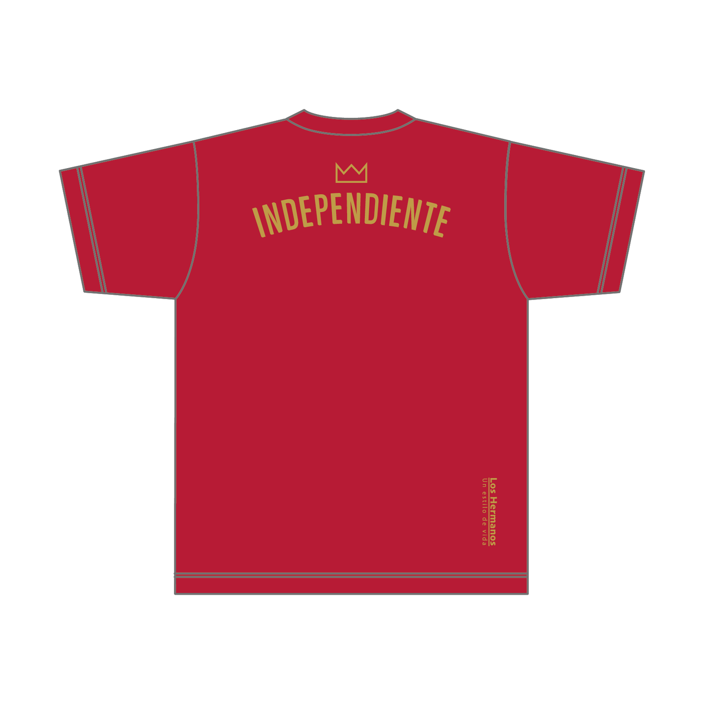 【BtoB】INDEPENDIENTE_ドライTシャツ／レッド×ゴールド