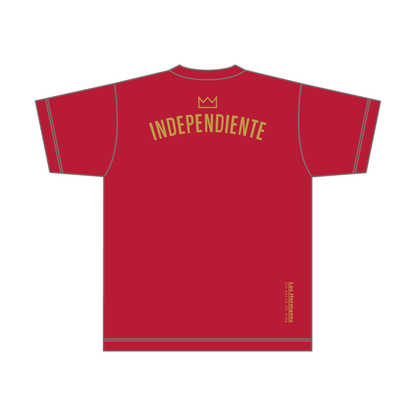 【BtoB】INDEPENDIENTE_ドライTシャツ／レッド×ゴールド