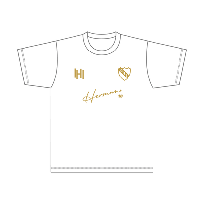 【BtoB】INDEPENDIENTE_ドライTシャツ／ホワイト×ゴールド