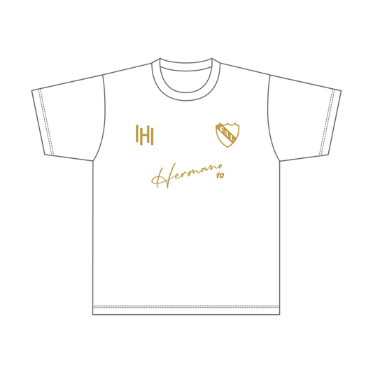 【BtoB】INDEPENDIENTE_ドライTシャツ／ホワイト×ゴールド