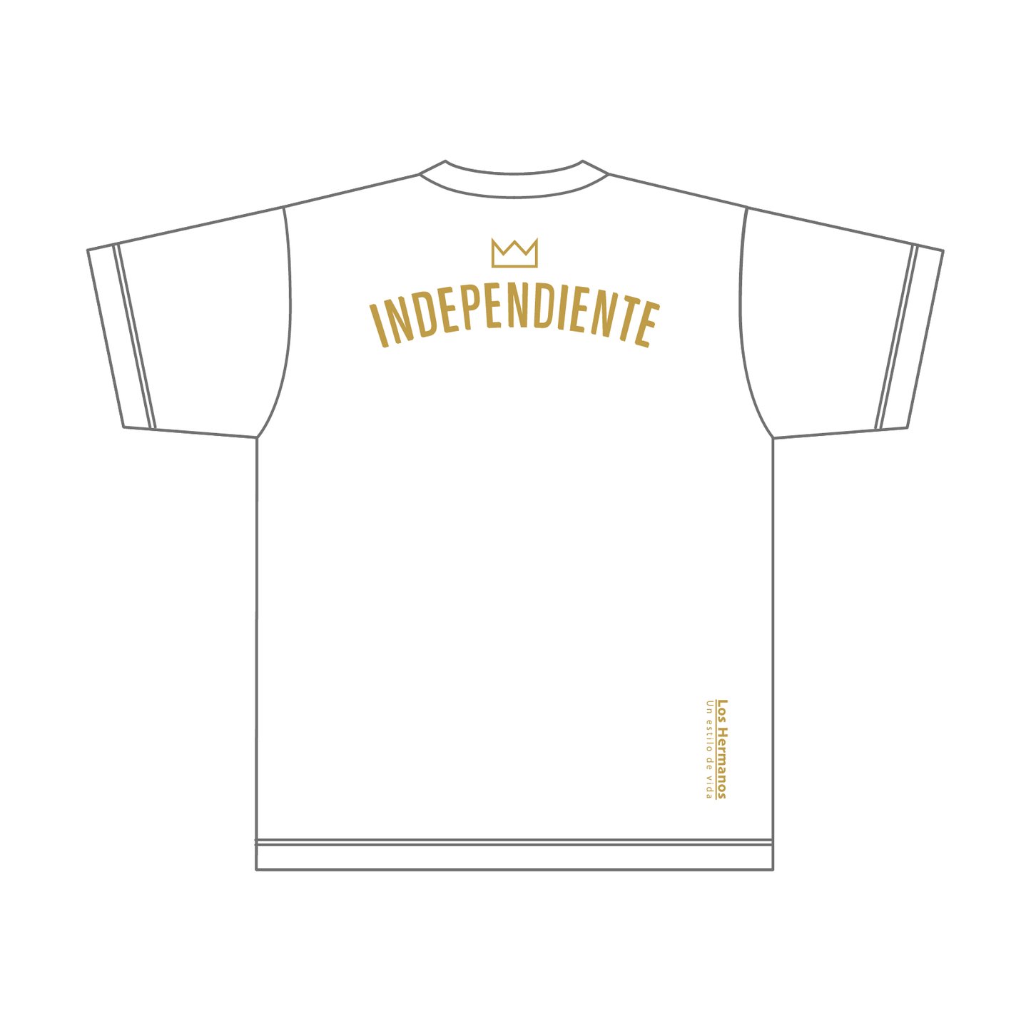 【BtoB】INDEPENDIENTE_ドライTシャツ／ホワイト×ゴールド