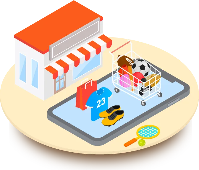 スポーツ団体専用のオンラインショップ（EC）が
すぐに構築できる！