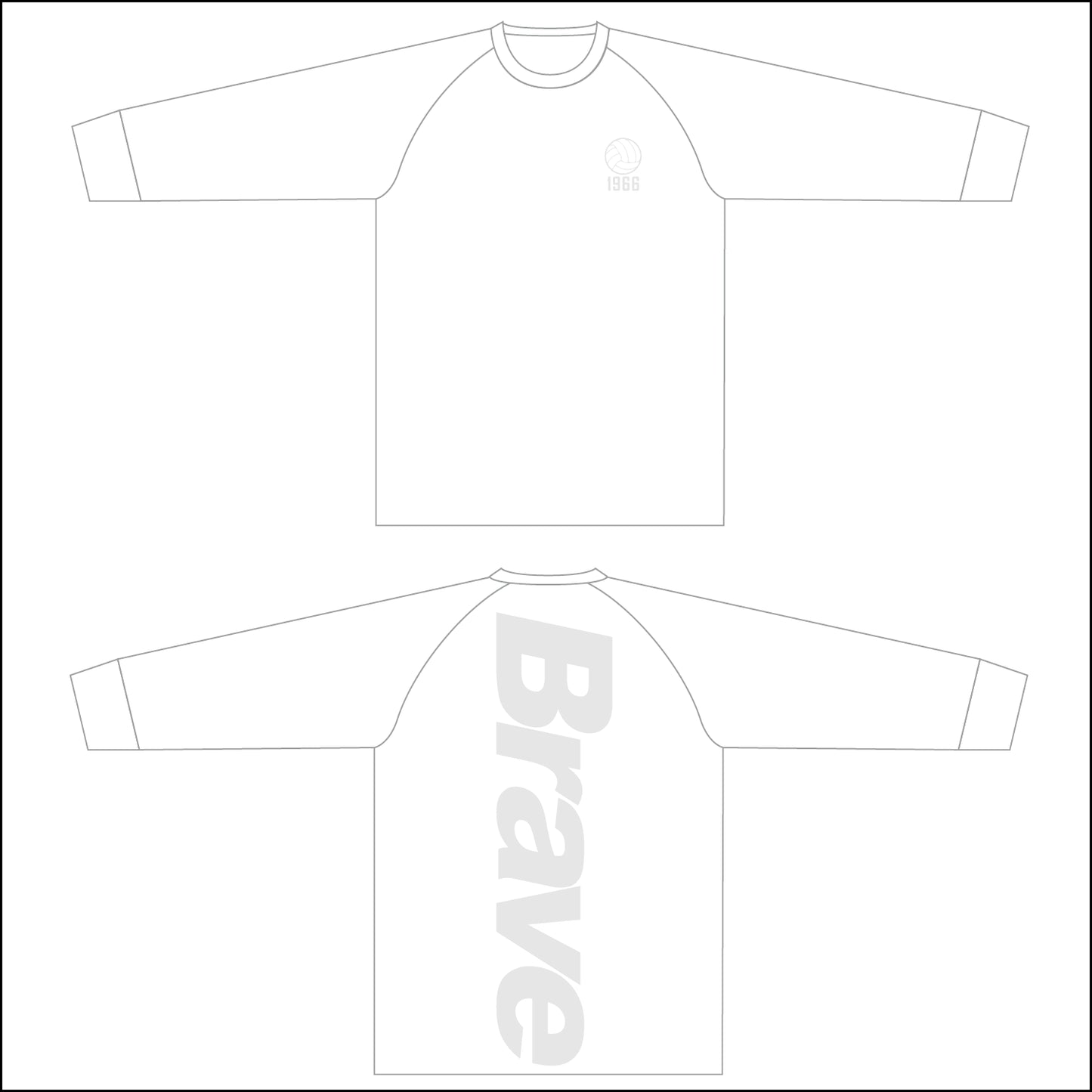 【BtoB】上尾朝日_長袖プラクティスTシャツ（ホワイト）
