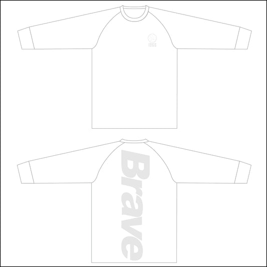 【BtoB】上尾朝日_長袖プラクティスTシャツ（ホワイト）