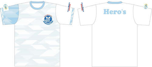 【BtoB】Hero'sバドミントンクラブ_プラクティスTシャツ(ライトブルー)
