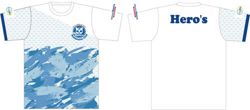【BtoB】Hero'sバドミントンクラブ_プラクティスTシャツ(ダークブルー)