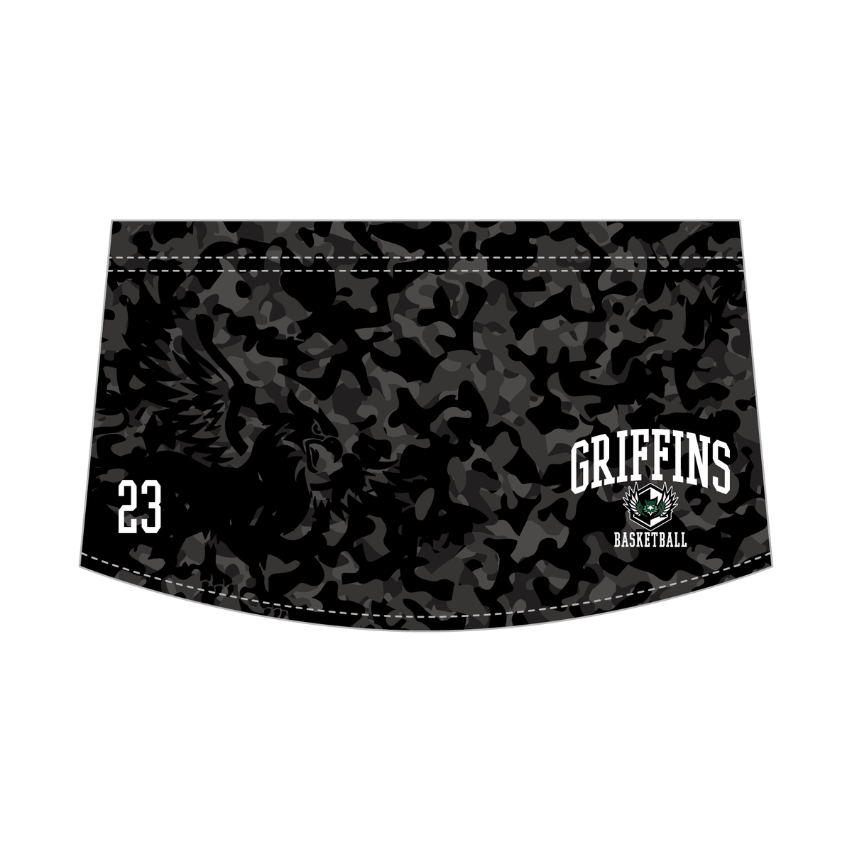 GRIFFINS 番号入りネックウォーマー／ブラック