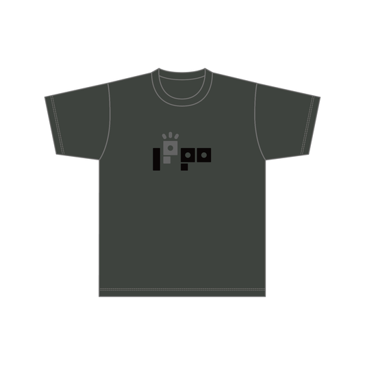 IppoLab 胸ロゴ大 キッズ 白黒