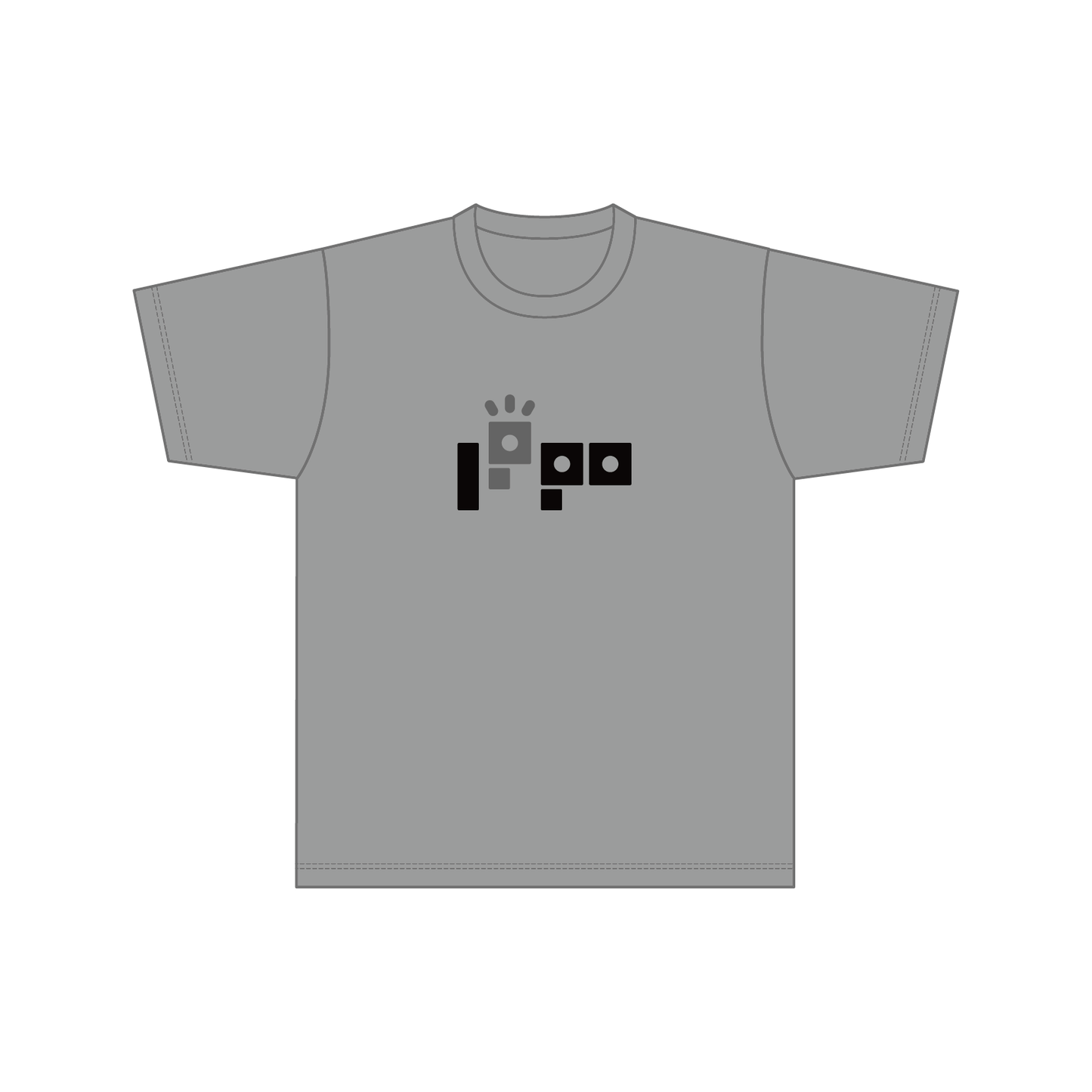 IppoLab 胸ロゴ大 キッズ 白黒