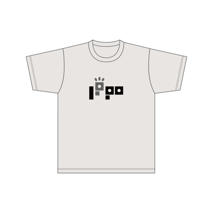 IppoLab 胸ロゴ大 キッズ 白黒