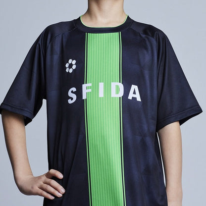 [キッズ/ジュニア]プラクティスシャツ センターストライプJR／SFIDA（スフィーダ）