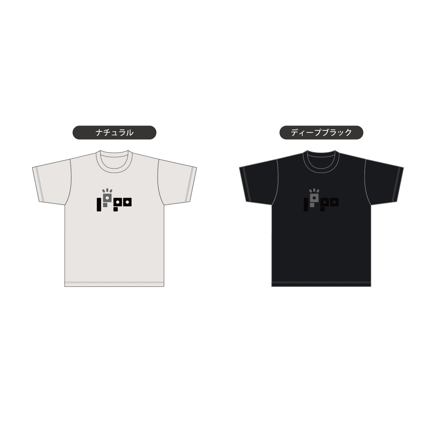 IppoLab 胸元ロゴ大 白黒