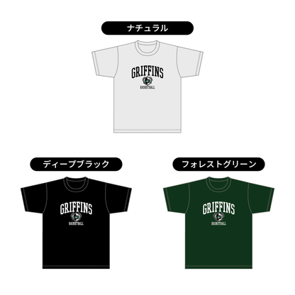 GRIFFINS コットンTシャツ／ディープブラック