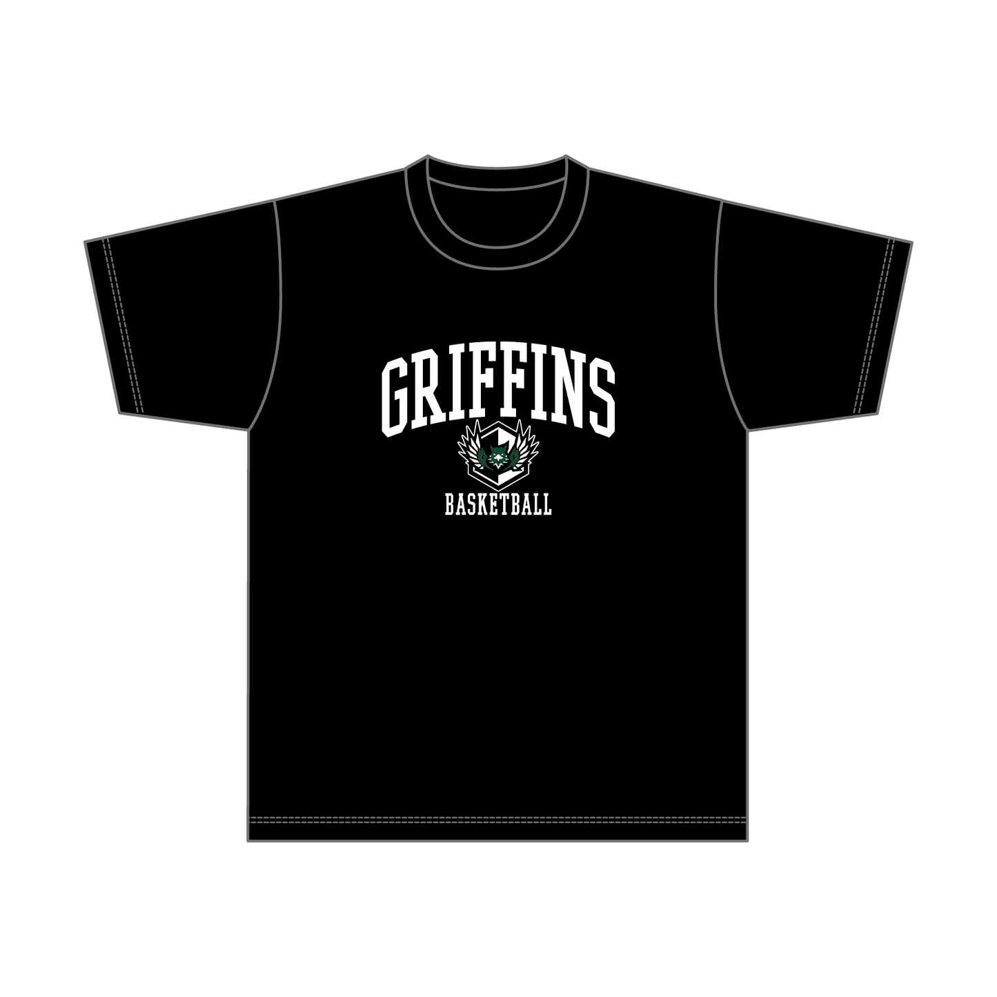 GRIFFINS コットンTシャツ／ディープブラック