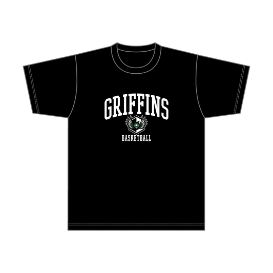 GRIFFINS コットンTシャツ／ディープブラック
