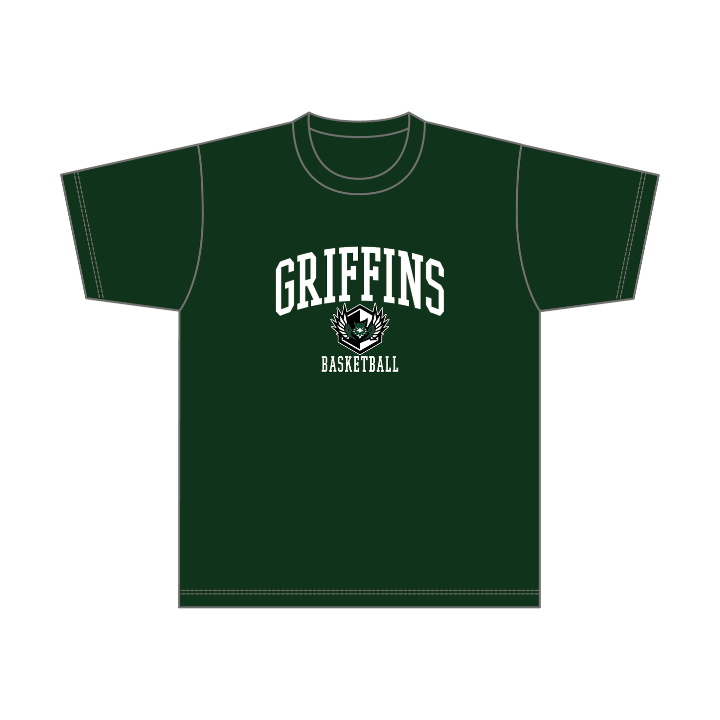 GRIFFINS コットンTシャツ／フォレストグリーン