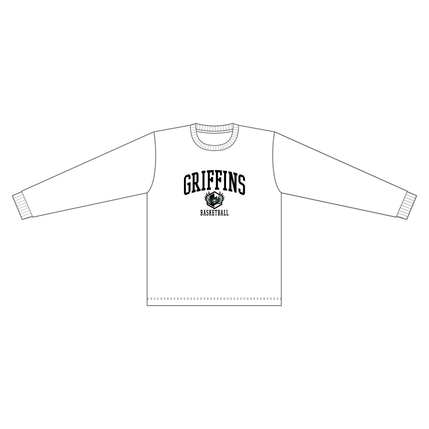 GRIFFINS ドライスムースロンT／ホワイト